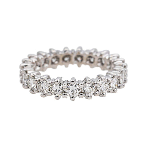 Bague 55 Alliance américaine - Bague en or blanc 18 carats et diamants 58 Facettes 4836934CN
