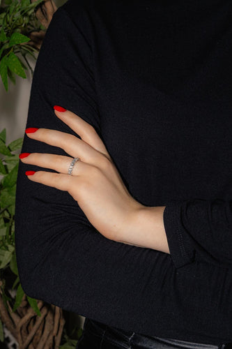Bague 55 Alliance américaine - Bague en or blanc 18 carats et diamants 58 Facettes 4836934CN