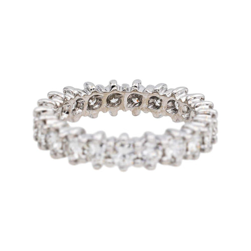 Bague 55 Alliance américaine - Bague en or blanc 18 carats et diamants 58 Facettes 4836934CN
