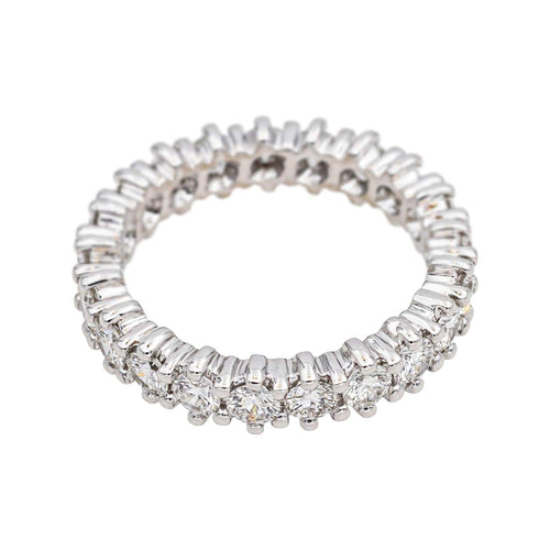 Bague 55 Alliance américaine - Bague en or blanc 18 carats et diamants 58 Facettes 4836934CN