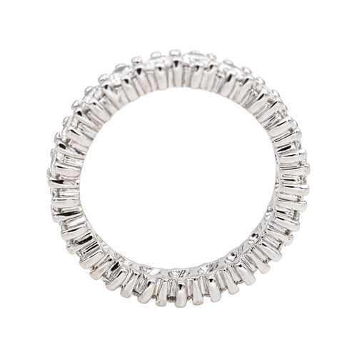 Bague 55 Alliance américaine - Bague en or blanc 18 carats et diamants 58 Facettes 4836934CN