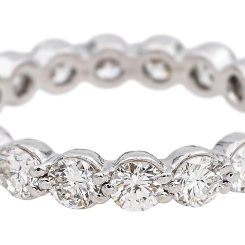 Bague 54 Bague alliance américaine en platine 950 et diamants 58 Facettes 4836936CN
