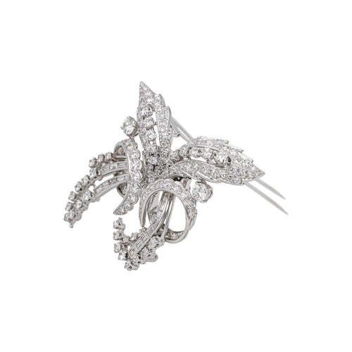 Broche Broche géométrique en or blanc 18 carats et diamants 58 Facettes 4839857CN