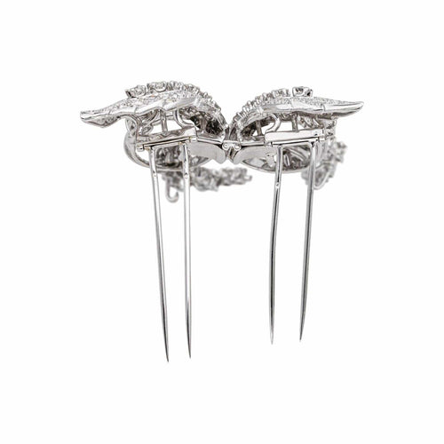 Broche Broche géométrique en or blanc 18 carats et diamants 58 Facettes 4839857CN