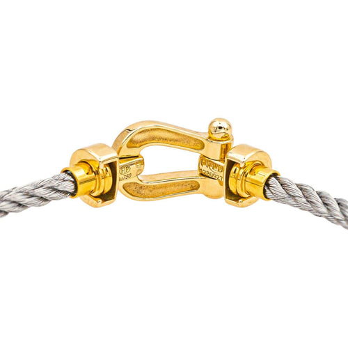 Bracelet Fred Force 10 - Bracelet moyen modèle en or jaune et diamants 58 Facettes 4848272RV