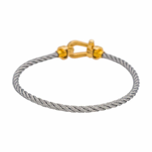 Bracelet Fred Force 10 - Bracelet moyen modèle en or jaune et diamants 58 Facettes 4848272RV