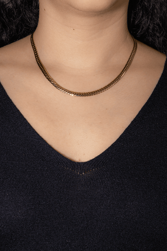 Collier Collier maille anglaise en or jaune 18 carats 58 Facettes 4858830CN