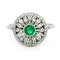 Bague 54 Bague ajourée en platine avec émeraude et diamants 58 Facettes A0ABF9154A2944FE9E776CB00E3CA42B