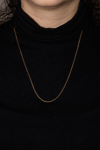 Collier Collier maille forçat en or jaune 18 carats 58 Facettes 4870191CN
