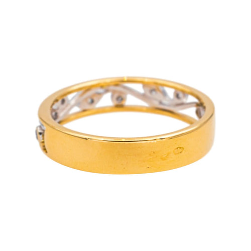 Bague 51 Bague en or jaune et or blanc 18 carats avec diamants 58 Facettes 4870284CN