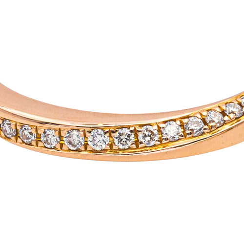 Bague 49 Bague demi-alliance en or rose 18 carats et diamants 58 Facettes 4878365CN