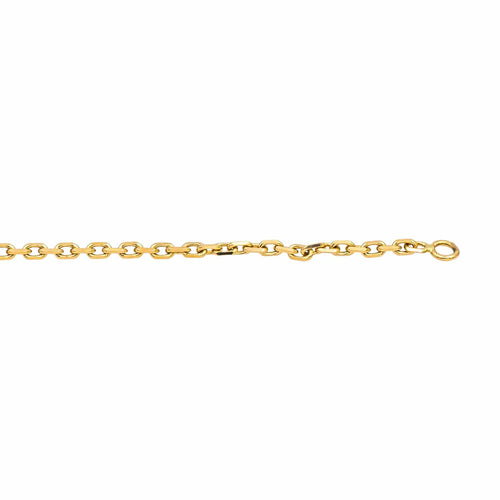 Collier Collier chaîne maille forçat en or jaune 18 carats 58 Facettes 4878393CN