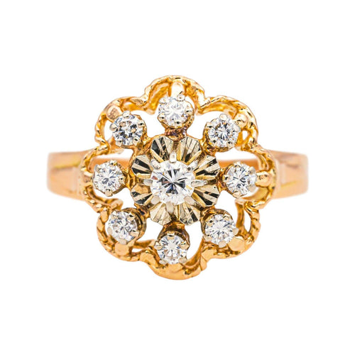 Bague 62 Bague en or rose et or blanc 18 carats sertie de diamants 58 Facettes 4878418CN