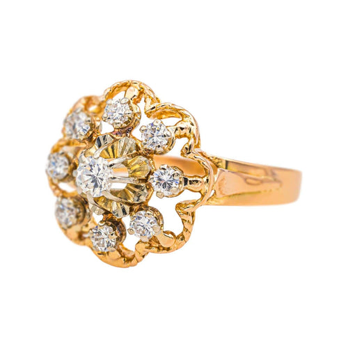 Bague 62 Bague en or rose et or blanc 18 carats sertie de diamants 58 Facettes 4878418CN