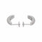 Boucles d'oreilles Boucles d’oreilles demi-créoles en or blanc 18 carats et diamants 58 Facettes 4881681RV