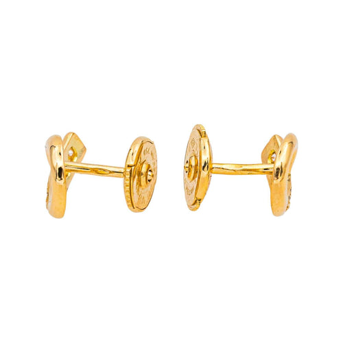 Boucles d'oreilles Boucles d’oreilles puces en or jaune 18 carats et diamants 58 Facettes 4890808CN