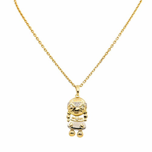 Collier Fred - Collier pendentif Indienne en or jaune et diamants 58 Facettes 4891396CN