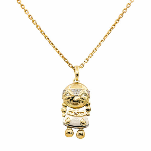 Collier Fred - Collier pendentif Indienne en or jaune et diamants 58 Facettes 4891396CN