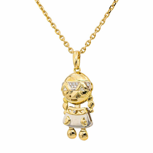Collier Fred - Collier pendentif Indienne en or jaune et diamants 58 Facettes 4891396CN