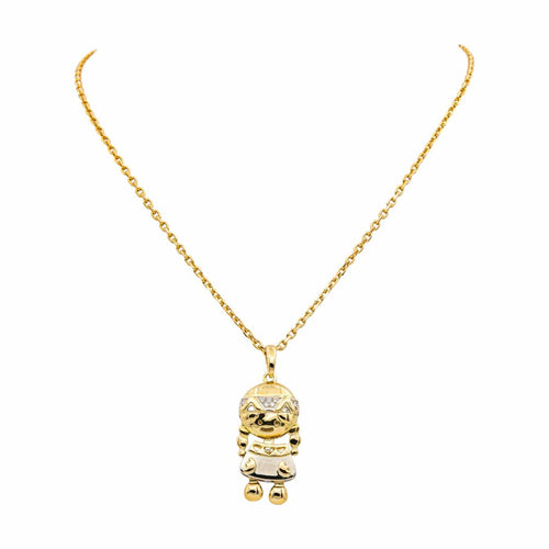 Collier Fred - Collier pendentif Indienne en or jaune et diamants 58 Facettes 4891396CN