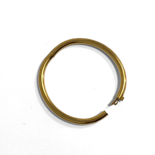 Bracelet Bracelet jonc ouvrant grand modèle en or jaune 18k 58 Facettes