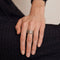 Bague 61 Chaumet - Bague bandeau Class One en or blanc et diamants 58 Facettes BO/230007 STA