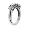 Bague 54 Bague rivière - Anneau 5 diamants en or blanc 18 kt 58 Facettes 49