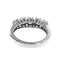 Bague 54 Bague rivière - Anneau 5 diamants en or blanc 18 kt 58 Facettes 49