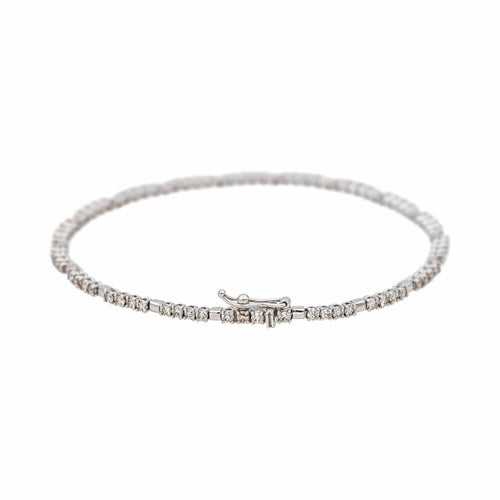 Bracelet Bracelet tennis en or blanc 18 carats serti de diamants 58 Facettes 4901431CN