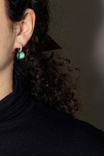 Boucles d'oreilles Pomellato Nudo - Boucles d'oreilles en or rose et blanc topazes et diamants 58 Facettes 4909528CN