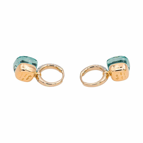 Boucles d'oreilles Pomellato Nudo - Boucles d'oreilles en or rose et blanc topazes et diamants 58 Facettes 4909528CN