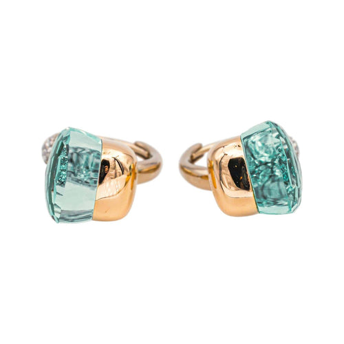 Boucles d'oreilles Pomellato Nudo - Boucles d'oreilles en or rose et blanc topazes et diamants 58 Facettes 4909528CN