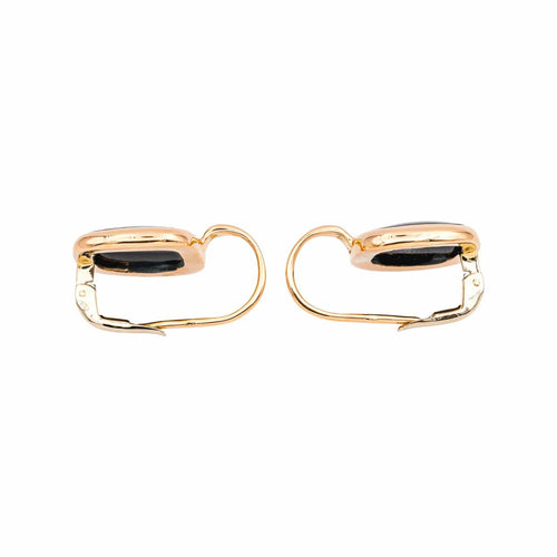 Boucles d'oreilles Boucles d’oreilles dormeuses en or rose 18 carats et onyx 58 Facettes 4911336RV