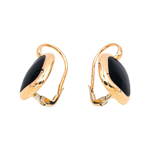 Boucles d'oreilles Boucles d’oreilles dormeuses en or rose 18 carats et onyx 58 Facettes 4911336RV