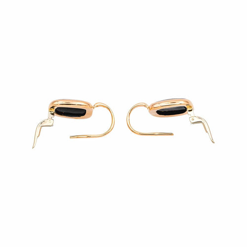 Boucles d'oreilles Boucles d’oreilles dormeuses en or rose 18 carats et onyx 58 Facettes 4911336RV