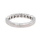 Bague 47 Bague demi-alliance en platine 950 sertie de diamants 58 Facettes 4913272CN