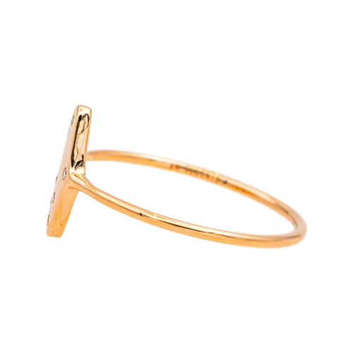 Bague 51 Ginette NY - Bague Gingko en or rose et diamants 58 Facettes 4915169RV