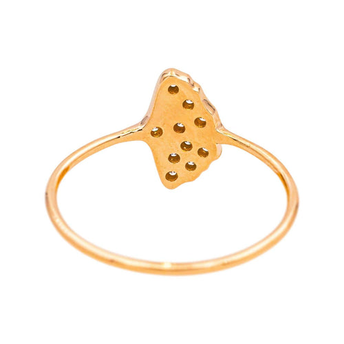 Bague 51 Ginette NY - Bague Gingko en or rose et diamants 58 Facettes 4915169RV