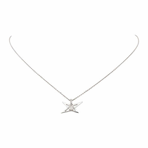 Collier Mauboussin Ma princesse à moi - Collier étoile en or blanc et diamants 58 Facettes 4921095RV