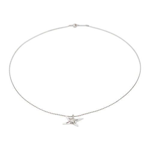 Collier Mauboussin Ma princesse à moi - Collier étoile en or blanc et diamants 58 Facettes 4921095RV