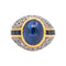 Bague 49 Bague en or blanc et jaune 18 carats avec saphirs et diamants 58 Facettes 4931993CN