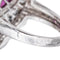 Bague 53 Bague marquise en platine 950 sertie de rubis et diamants 58 Facettes 4931994CN