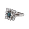 Bague 57 Bague Or blanc Saphir, Diamant 58 Facettes 4931995CN