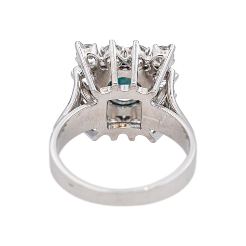 Bague 57 Bague Or blanc Saphir, Diamant 58 Facettes 4931995CN