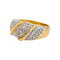 Bague 53 Bague en or jaune et blanc 18 carats pavée de diamants 58 Facettes 4931998CN