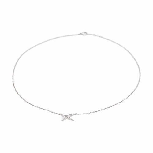 Collier Mauboussin French Valentine - Collier en or blanc et diamants 58 Facettes 4933562RV