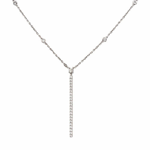Collier Messika Collier Gatsby Or blanc Diamant 58 Facettes 4933850RV