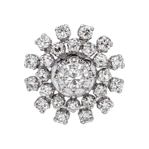 Bague 53 Bague marguerite en or blanc 18 carats et diamants 58 Facettes 4936106CN
