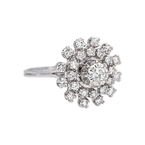 Bague 53 Bague marguerite en or blanc 18 carats et diamants 58 Facettes 4936106CN