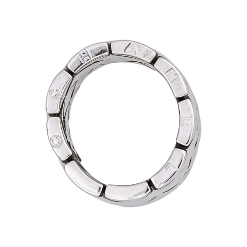 Bague 64 Chanel Bague Bandeau Matelassée Or blanc 58 Facettes 4942441CN